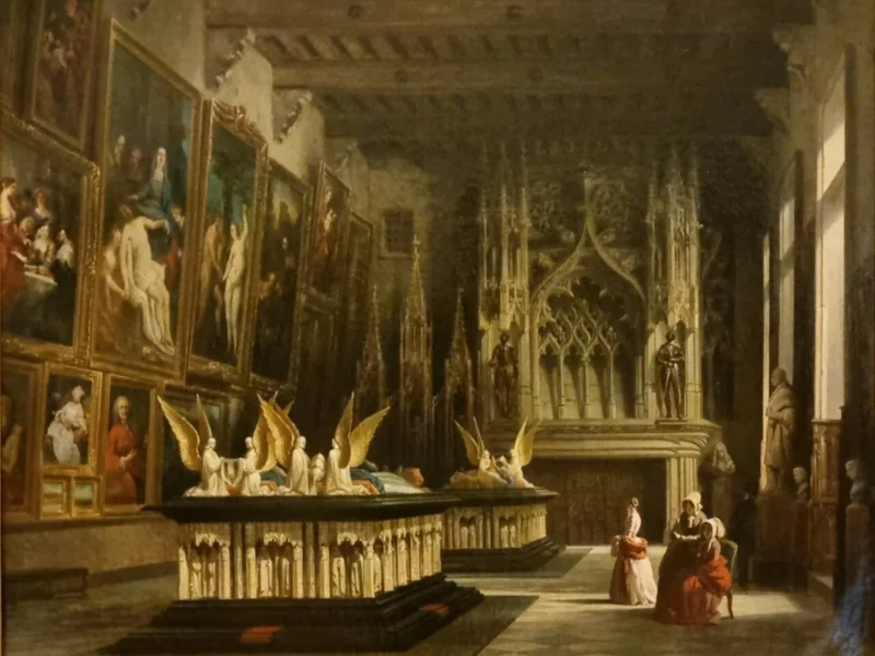 1807-Auguste Mathieu - La sala del museo di Digione nel 1847